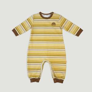 Banabae: BANABAE- RETRO STRIPE ORGANIC COTTON JUMPSUIT