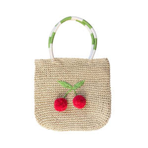 Bags Back Packs: ACORN - CHERRY POM POM BAG