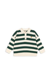 KONGES SLØJD - MANIS KNIT POLO PINE GROVE STRIPE