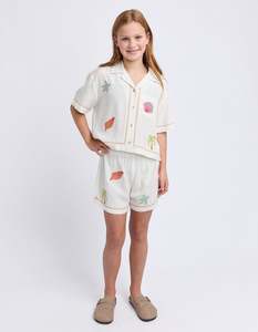 Eve Girl: EVE GIRL - SUNRAYS SHORT VINTAGE WHITE