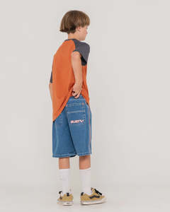 Rusty: RUSTY - FLIP DADDY 2.0 JORT MIDDY BLUE