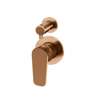 Meir Brushed Nickel: Meir Round Paddle Diverter Mixer | Lustre Bronze