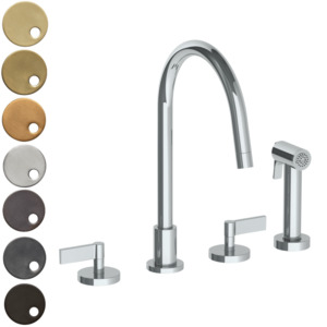 The Watermark Collection London 3 Hole Kitchen Set with Swan Spout & Seperate Pu&hellip;