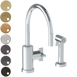 The Watermark Collection London Monoblock Kitchen Mixer with Swan Spout & Sepera&hellip;