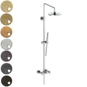 Watermark Collection Highline: The Watermark Collection Highline Exposed Deluge Shower & Hand Shower Set | Cross Handle