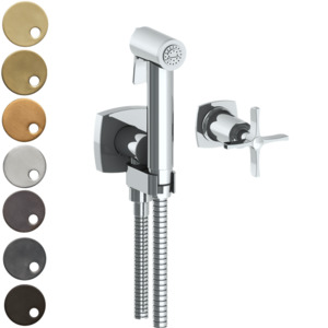 Watermark Collection Highline: The Watermark Collection | Highline Handheld Bidet Sprayer Set with Mixer | Cross Handle