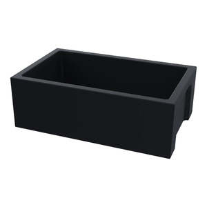 Laundry Sink Butler: Rigolo 750 Butler Sink | Matt Black | Flat Edge