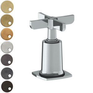 Hob Mixers: The Watermark Collection Highline Hob Mounted Mixer Clockwise Opening | Cross Handle