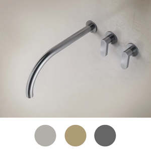 Outdoor Tapware And Showers: John Pawson JP Set 02 | Wall Mounted Tap Set with Spout