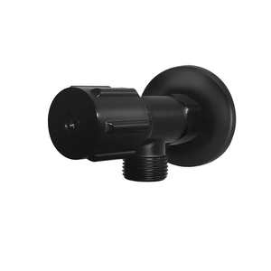 Cistern Taps: Meir Round Mini Stop Cistern Tap with Backplate | Matte Black