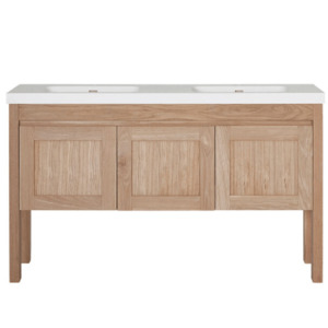 Loughlin Furniture | Freo Square Freestanding Timber Vanity | Integrated Top | Shaker Doors