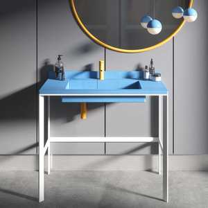 Floor Mounted Vanities: Kast Cora Concrete Basin