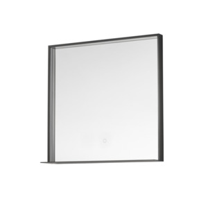 Mirror Cabinet Bathroom Mirror: Frame 800 LED Mirror with Shelf | Black