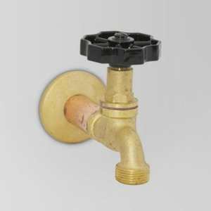 Low Uneven Pressure Wall Mounted Basin Taps: Astra Walker Eden Bib Tap | Black Handle