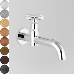 Low Uneven Pressure Wall Mounted Basin Taps: Astra Walker Icon + Bib Tap Set