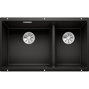 Blanco Silgranit Subline 430/270-U Double Sink | Black