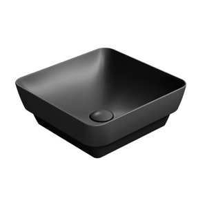 Astra Walker Pura 380 Square Inset Basin | Ardesia Black