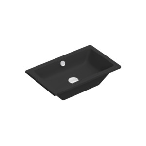 Inset Basins: Kube 60 Inset/Undermount Basin | Matte Black
