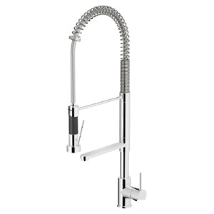 Modern Kitchen Taps: Buddy Dual Spout Flexi Kitchen Mixer | Chrome