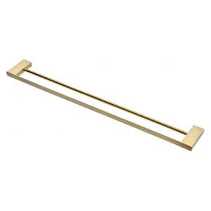 Heirloom Teka Double Towel Rail 800mm | Brushed Brass