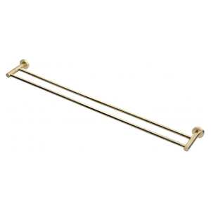 Heirloom Aura Double Towel Rail 800mm | Brushed Brass