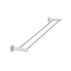 Meir Round Double Towel Rail 600mm | Chrome