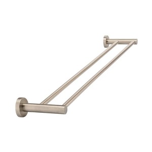Meir Round Double Towel Rail 600mm | Champagne