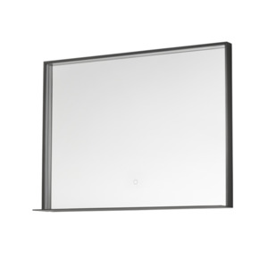 Mirror Cabinet Bathroom Mirror: Frame 1000 LED Mirror with Shelf | Black