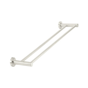 Meir Round Double Towel Rail 600mm | Brushed Nickel