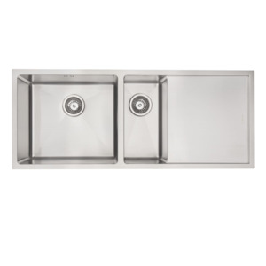 10 Discount: Mercer DV Sheffield Double Sink with Drainer | 450 + 200mm