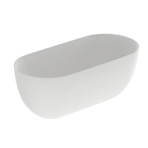 Kurv 1600 Freestanding Bath | Matt White