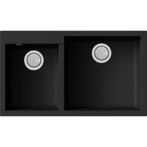 Double Granite Kitchen Sinks: Mercer Duro Granite Parma Double Sink | 314 + 450mm