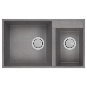 Double Granite Kitchen Sinks: Mercer Duro Granite Pistoia Double Sink | 460 + 260mm