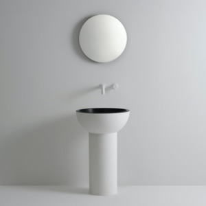 Mains Water Co. | Siren Pedestal Basin with Black Insert