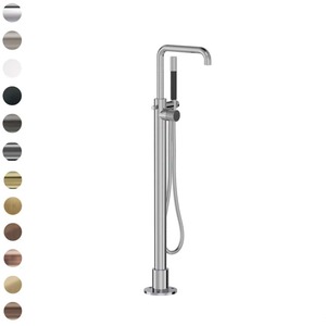 Buddy X Square Floor Mount Bath Filler with Handshower