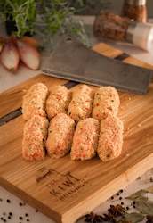 Small Goods: Crumbed Cheese & Onion Sausages