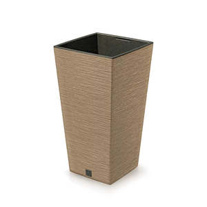 Prosperplast Furu Square ECO Wood Flowerpot - 265mm (w) x 265mm (l) x 500mm (h)
