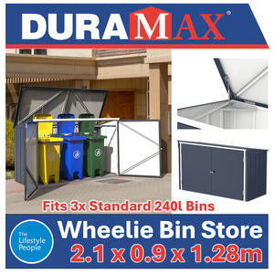 DuraMax Outdoor Storage 3x Wheelie Bin Store Kitset