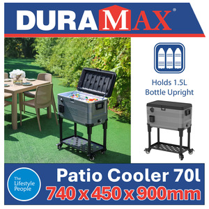 DuraMax Patio Mobile Beverage Cooler 70L - 740 x 450 x 900mm