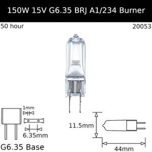 BRJ 150W 15V G6.35 A1/234 - Osram Code 64633
