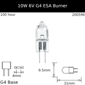 ESA 10w 6v G4 M/29 Burner - Osram Code 64225