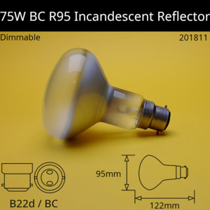 75W BC R95 230V Incandescent Reflector