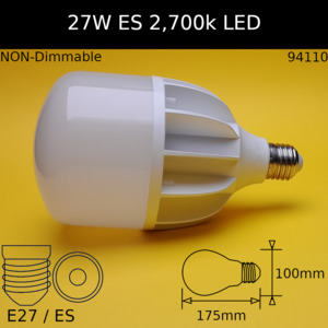 Led Gls Es: 27W 230V ES 2,430lm 2,700K Warm White Frosted LED