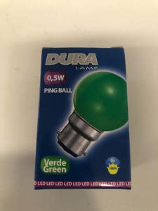 Coloured BC LED 0.5w Ping Ball Green