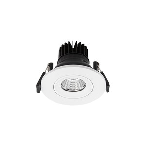 Fire Rated LED Downlights: Luna Tilt Round LED Fire Rated Downlight The Lighting Centre NZ