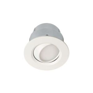 Fire Rated LED Downlights: Zela Tilt Opaque Lens Fire-Rated Downlight The Lighting Centre NZ