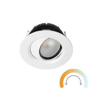 Tunable White LED Downlights: Zela Tilt Prismatic Lens Tunable LED Downlight - Casambi The Lighting Centre NZ