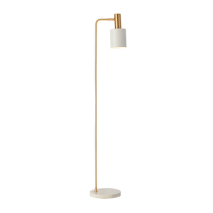 Floor Lamps: Mahala Brass Floor Lamp with White Shade The Lighting Centre NZ