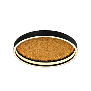 Ceiling Buttons: Aprilia LED Ceiling Light Black with Hammered Gold The Lighting Centre NZ