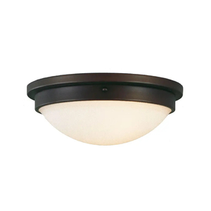 Boulevard FM228ORB Bronze Ceiling Button with White Glass The Lighting Centre NZ